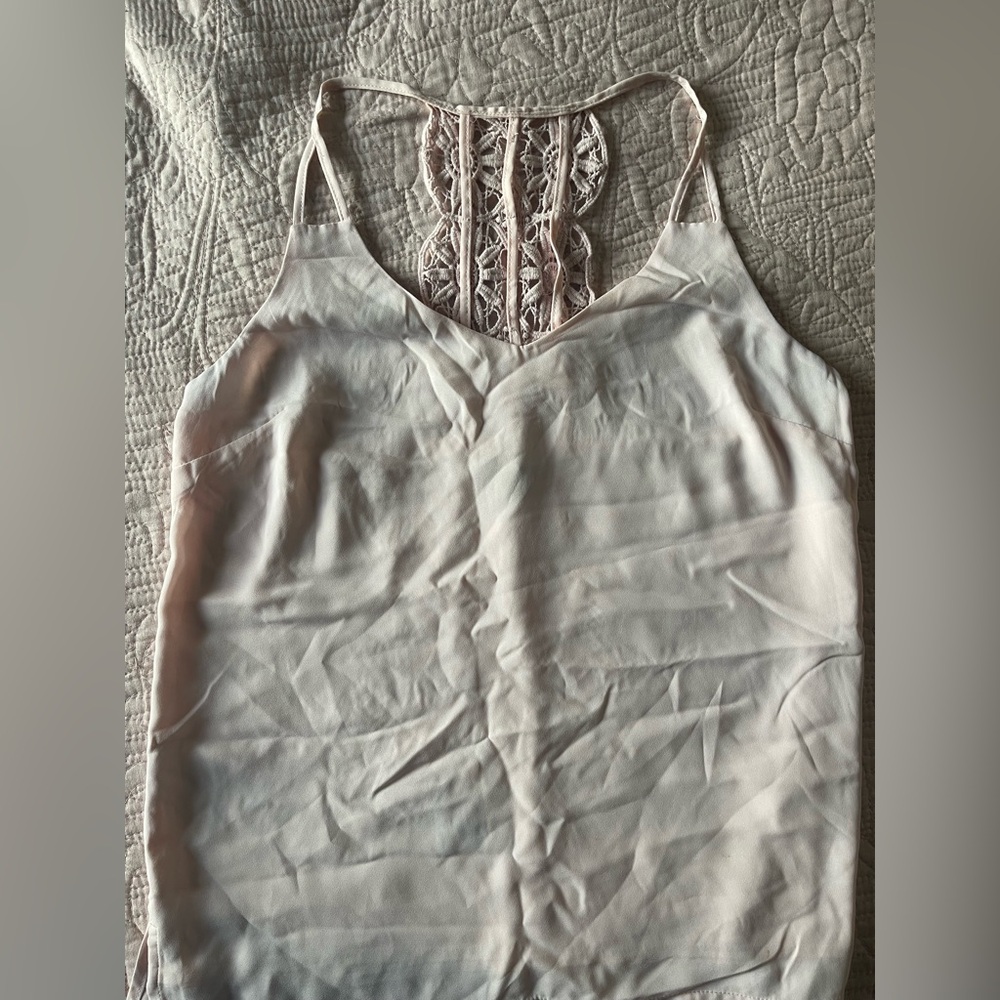 XOXO Lace-Back Spaghetti Strap Cami - Light Blush